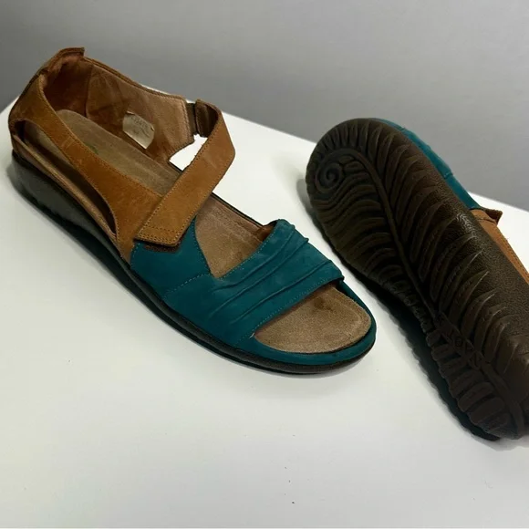 Naot Papaki Teal and Brown Women's Sandals - Picture 3 of 7